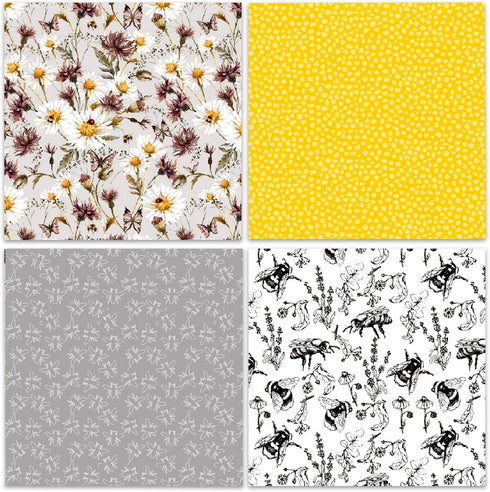 Scrapbook Paper, 24 Sheets Craft Scrapbooking Paper Pad 6"x6" Floral Scrapbook Paper Single-Side Print 160gsm Card Making Paper Supplies for Junk ...