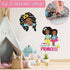 4 Pieces Black Girl Inspirational Quote Wall Decal Motivational Saying African American Sticker Positive Stickers Little Decals for Bedroom Girl P...