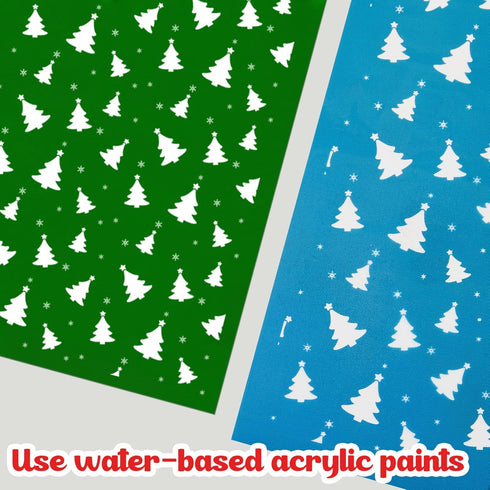 10 Pcs Christmas Silk Screen for Polymer Clay Silk Screen Stencils for Polymer Clay Earrings Polymer Clay Stencil Reusable Silkscreen Print Kit fo...