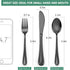LIANYU 12-Piece Black Kids Silverware Set, Stainless Steel Toddler Utensils Flatware Set, Child Cutlery Tableware Set for 4, Include knife Fork Sp...
