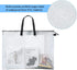 Outus Art Portfolio Bag Poster Storage Bag Poster Board Holder with Handle and Zipper 19 x 25 Inch Organizer Transparent Bag for Large Posters, Po...