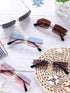 Weewooday 6 Pairs Rimless Rectangle Sunglasses Chic Frameless Square Glasses Candy Color Unisex Glasses Eyewear for Women Men...