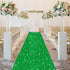 Glitter Aisle Runner Green Carpet Runner 2FTx15FT Sequins Aisle Runner Rug Shimmer Wedding Runner Aisle Outdoor Indoor Bling Shiny Runway Rug for ...
