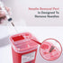 Alcedo Sharps Container for Home Use and Professional 1 Quart (3-Pack) | Biohazard Needle and Syringe Disposal | Small Portable Container for Trav...