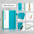 Regolden-Book Spiral Ruled Notebook, Ruled Lined Hardcover Journal for Note Taking (Teal, Dotted)...
