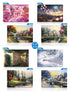 Mini Jigsaw Puzzles for Adults (4 Packs) Double-Sided Puzzle with Reference Blueprint, Micro Puzzle, Comes with Tweezers for Small Puzzles, Suitab...