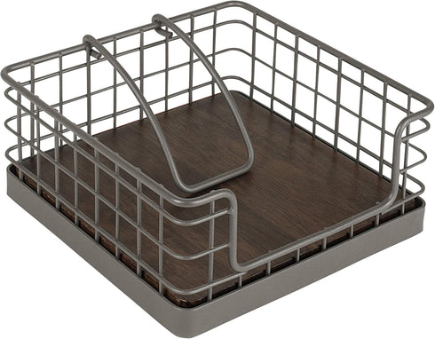 Spectrum Madison Weighted Napkin Holder (Industrial Gray) - Dispenser & Décor for Kitchen, Dining Room, Outdoor, & Bar Tabletop Storage...