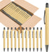 Bamboo Pens Bulk with Touch Stylus Tip Wooden Bamboo Pens Engraving Wooden Ballpoint Pen Customizable Gift Pen Bulk Black 50pcs...