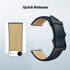 Ticwatch Pro 5 Smartwatch Band Replacement 24mm Width Leather Watch Strap Quick Release Genuine Watch Band Only for Pro 5 Watch, Smart Casual Blue...