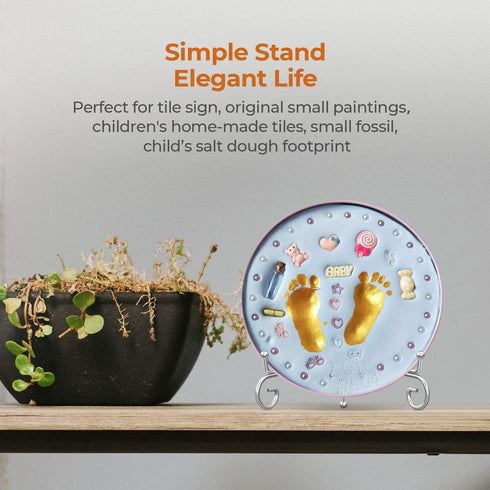 TR-LIFE Plate Stands for Display - 6 Inch Plate Holder Display Stand + Metal Easel Stand for Picture Frame, Decorative Plates, Photo, Book, Collec...