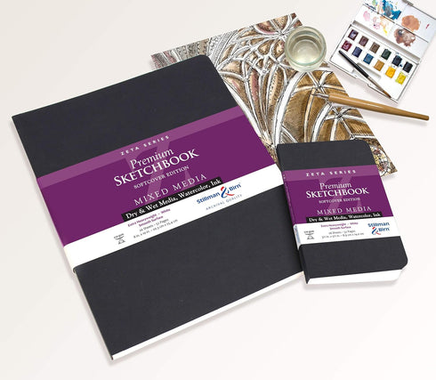 Stillman & Birn Zeta Series Softcover Sketchbook, 8.5" x 5.5", 270 GSM (Extra Heavyweight), White Paper, Smooth Surface...