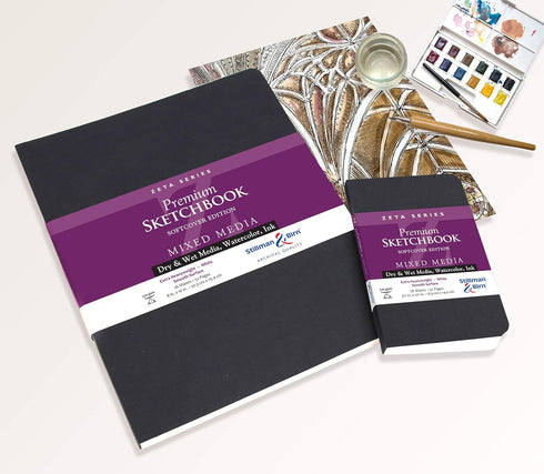 Stillman & Birn Zeta Series Softcover Sketchbook, 7.5" x 7.5", 270 gsm (Extra Heavyweight), White Paper, Smooth Surface...