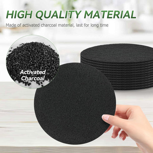 Compost Bin Filter, 6.7 inch Charcoal Filters for Kitchen Compost Bucket Home Countertop Compost Pail Relpacement Filter, 12-Pack...