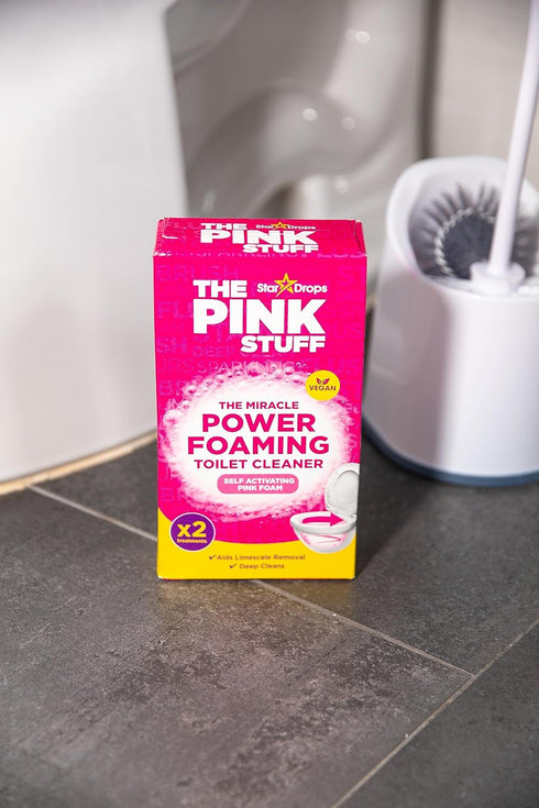 Stardrops - The Pink Stuff - The Miracle Power Foaming Toilet Cleaner - 2 Treatments - Self Activating Pink Foam...