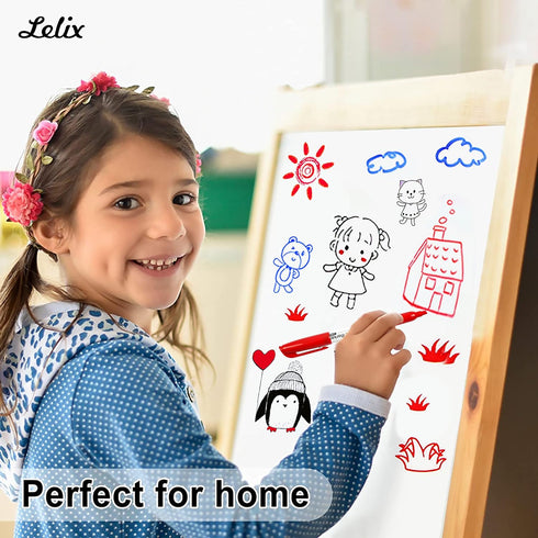 Lelix Dry Erase Markers, 42 Pack 14 Black+14 Blue+14Red Dry Erase Markers Chisel Tip,Dry Erase Markers Bulk,Whiteboard Markers for School, Office ...
