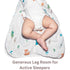 Muslin Cotton Toddler Sleeping Sack Bag, 0.5 Tog baby Lightweight Wearable Blanket for boy and girl (L, Forest)...