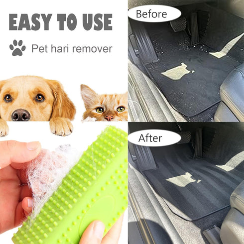 2 Pieces Pet Dog Cat Hair Remover, Block Roller Cleaner, Hollow Silicone Cleaner Brush for Sofa, Car Interiors, Furnishings, Carpets, Bedding or A...