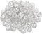 100pcs 12mm Rhinestone Beads for Jewelry Making for Pens Rondelle Spaced Beads Silver White Beadable Pens Beads Rondelle Beads...