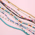 SCIONE Beaded Necklace 10 Pieces Tiny Seed Beaded Necklace Bohemian Hawaiian White Rainbow Adjustable Colorful Necklaces for Women Girls...