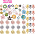 60pcs Mixed Enamel Flower Charms Alloy Sunflower Rose Flower Pendants Sweet Dangle Charms Jewelry Making Accessories for DIY Necklace Bracelet Ear...