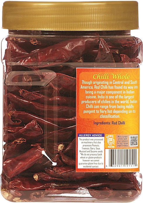 Rani Chilli Whole (Lal Mirch Sabut) 5oz (141g) PET Jar ~ All Natural, Salt-Free | Vegan | No Colors | Gluten Friendly | NON-GMO | Kosher | Indian ...