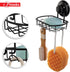 Suction Soap Dish with Hooks - Super Powerful Vacuum Suction Cup Shower Soap Holder - Rustproof Stainless Steel SS304 Soap Basket - Sponge Holder ...