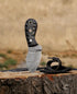 HotSteel Handmade Neck knife-Damascus Steel Full Tang knife 5'' Mini fixed blade knife-Bushcraft knife-Camping knife-Hunting knife with leather sh...