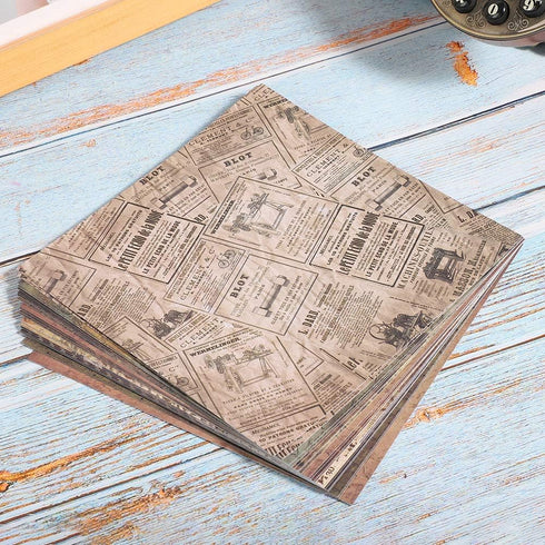 Scrapbook Collection Kit, 48 Sheets Scrapbook Premium Paper Pattern Paper Pack DIY Scrapbook Paper Album Scrapbook Pattern Greeting Cards Junk Jou...