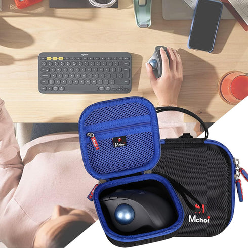 Mchoi Shockproof Carrying Case Suitable for Logitech Ergo M570 M575 / Nulea Wireless Trackball Mouse, Shockproof Waterproof Black Wireless Trackba...