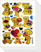 Stickers Pack 10 Sheets Lovely Gold Teddy Bear Red Hearts Valentine Cartoon Stickers Craft Scrapbooking Book Album Card Diary Calendars Planner De...