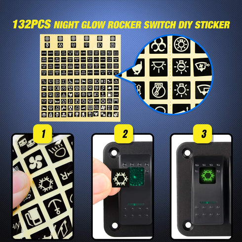 Nilight 3 Gang Aluminum Rocker Switch Panel Toggle Dash 5 Pin ON/Off Pre-Wired GreenBacklit for Automotive Cars Marine Boats RVs, Green (90127C)...