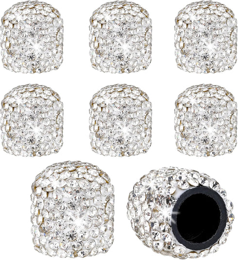 Bling Tire Valve Caps, 8 Pcs Bike Valve Caps, Valve Stem Caps, Car Tire Caps, Valve Caps for Car Tires, Air Caps for Tires, General Cars, Bicycles...