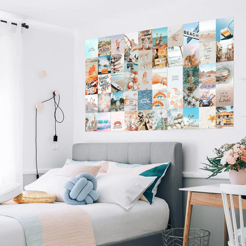 KOSKIMER Beach Wall Collage Kit Aesthetic Pictures, 4x6 Inch, Beachy Room Decor Aesthetic, Cute Bedroom Decor for Teen Girls, VSCO Room Decor Post...