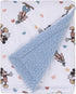 Disney Mickey Mouse Light Blue, White, and Tan Super Soft Sherpa Baby Blanket with Donald Duck, Goofy and Pluto...