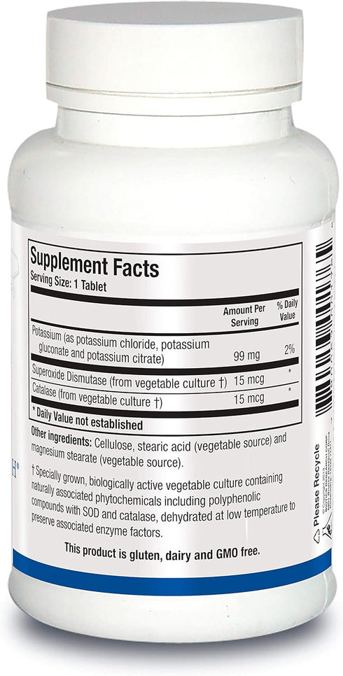 Biotics Research K Zyme™ Potassium, 99 milligrams, Supports Cardiovascular Function, Electrolyte Balance, Nerve Transmission, Muscle Activity, Sup...