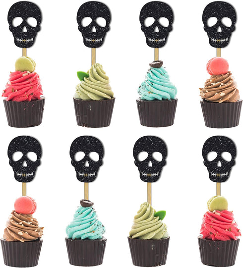 Seyal® Black Skull Cupcake Topper...