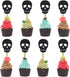 Seyal® Black Skull Cupcake Topper...