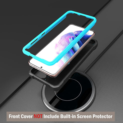 ExoGuard for Samsung Galaxy S21 Plus 5G Case, Rubber Shockproof Full Body Cover Case for Samsung S21 Plus Phone 6.7 Inch, Built-in Kickstand (Blue...