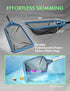 KEMANO Professional Low-drag Fast Cleaning Pool Leaf Skimmer Net, for Pools, Spa, Hot Tub, with 5.3” Depth Fine Nylon Mesh Net Bag, Debris Pickup,...