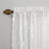 No. 918 Alison Floral Lace Sheer Rod Pocket Kitchen Curtain Tier Pair, 58" x 24", White...