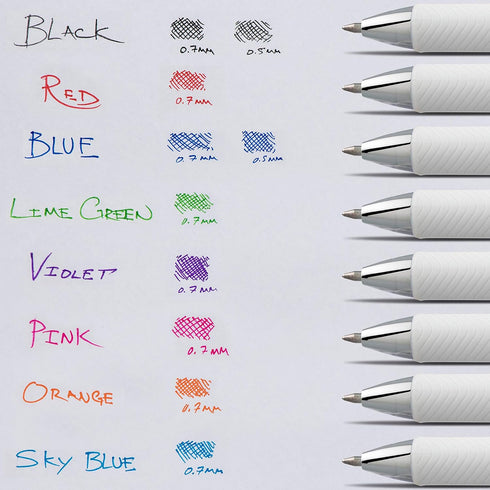 Pentel Energel Pearl Deluxe Rtx Retractable Liquid Gel Pen, 0.7Mm, Pink Ink/Violet Ink,...