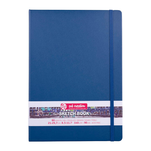 Talens Japan T9314-233M 452248 Art Creation Sketchbook, Drawing Notebook, 8.3 x 11.8 inches (21 x 30 cm), Navy Blue...