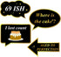 70th Birthday Party Photo Booth Props with Stick (50Counts) for Her Him Funny Chic 70th Birthday Black and Gold Decorations, Konsait 70 Happy Birt...