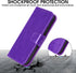 Arae Compatible with iPhone 13 Case with Card Holder and Wrist Strap Wallet Flip Cover for iPhone 13 6.1 inch,Purple......