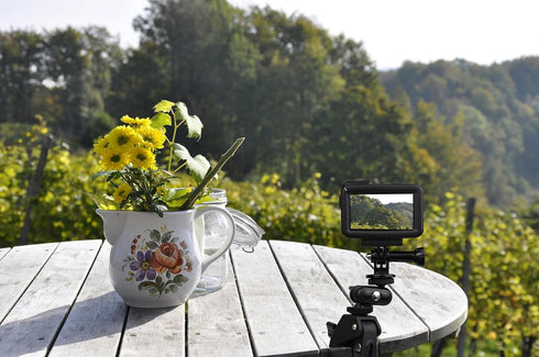 Super Clamp Motorcycle Handlebar Mount Multi Angle 360° Swivel Compatible with Gopro 12 Hero 12 11 10 9 / Insta 360 / DJI Action Cameras, with Dou...