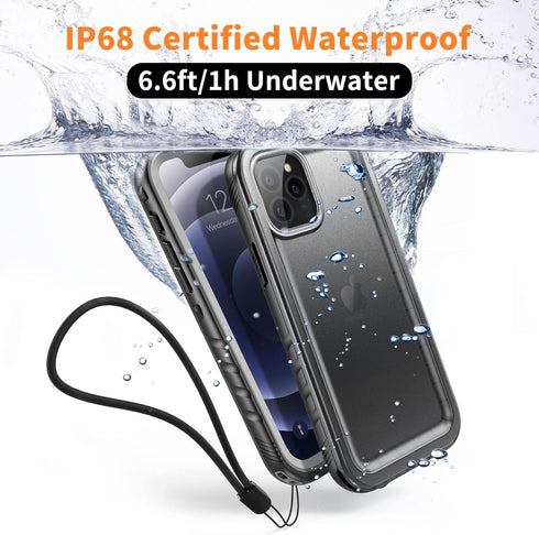 Cozycase Compatible with iPhone 12 Pro Max Case Waterproof, Built-in Screen Protector, Full Body Protective Cover, Shockproof Waterproof Case for ...