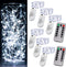 6 Pack Fairy Lights Battery Operated Mini String Lights with Timer 2PCS Remote 6.5ft 20LED Cool White Firefly Lights Waterproof Silver Wire Twinkl...