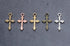 50 Pcs Vintage Crucifix Pendants Beading Charms with Hole Small Chic Elegant Metal Religious Bulk Cross for Jewelry Making Kit DIY Bracelet Neckla...