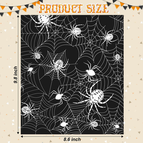 100 Pcs Halloween Wax Paper for Food, Wax Paper Sheets Sandwich Wrap Paper Deli Wraps, Waterproof Oil-proof Picnic Basket Liners with Spider ? Web...