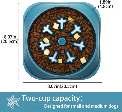 Gefryco Slow Feeder Dog Bowls Anti Gulping - Healthy Slow Eating Dog Bowl Bloat Stop - Adult, Puppy Slow Food Feeding Bowl - Dog Puzzle Maze Bowls...